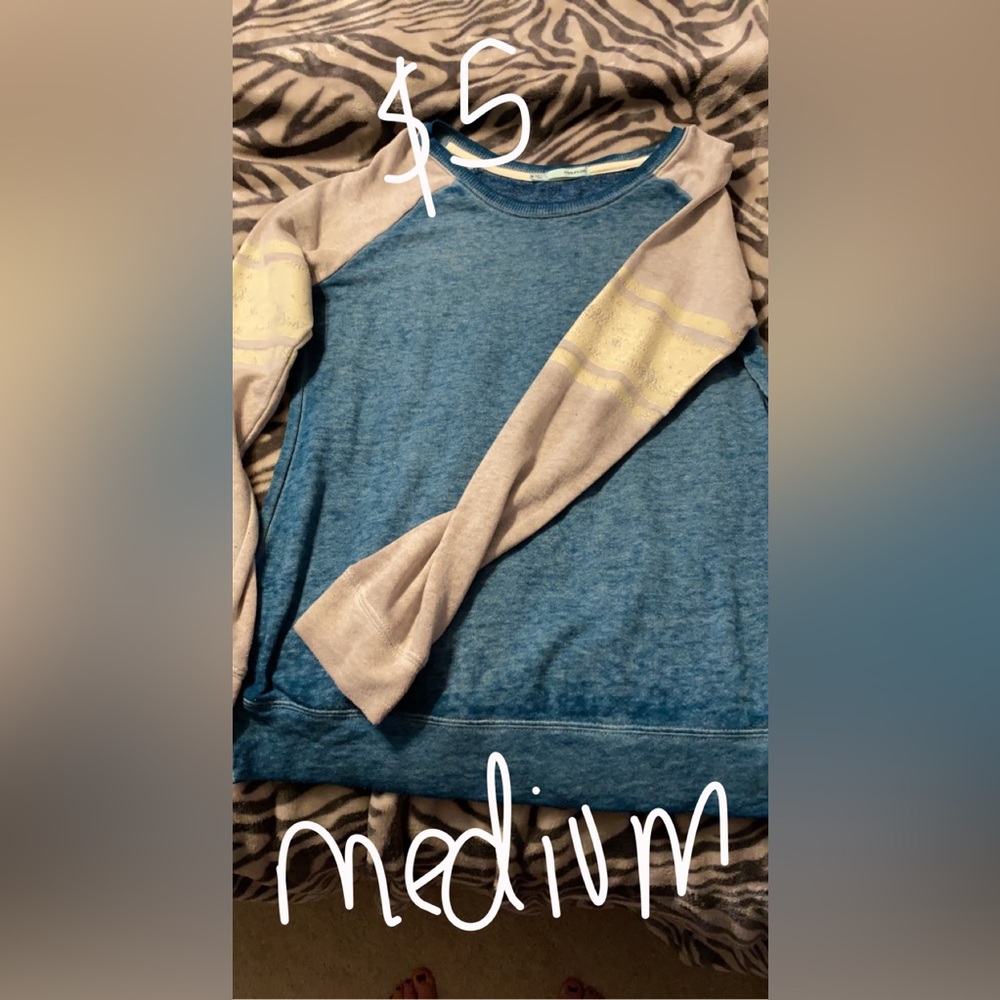 Maurices blue football style sweater